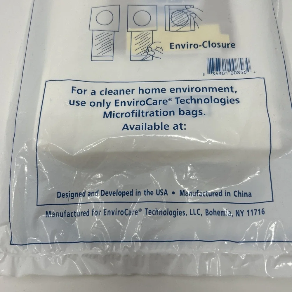 ALLERGY VACUUM CLEANER Y Z bag HOOVER WINDTUNNEL 3/pkg ENVIROCARE 856